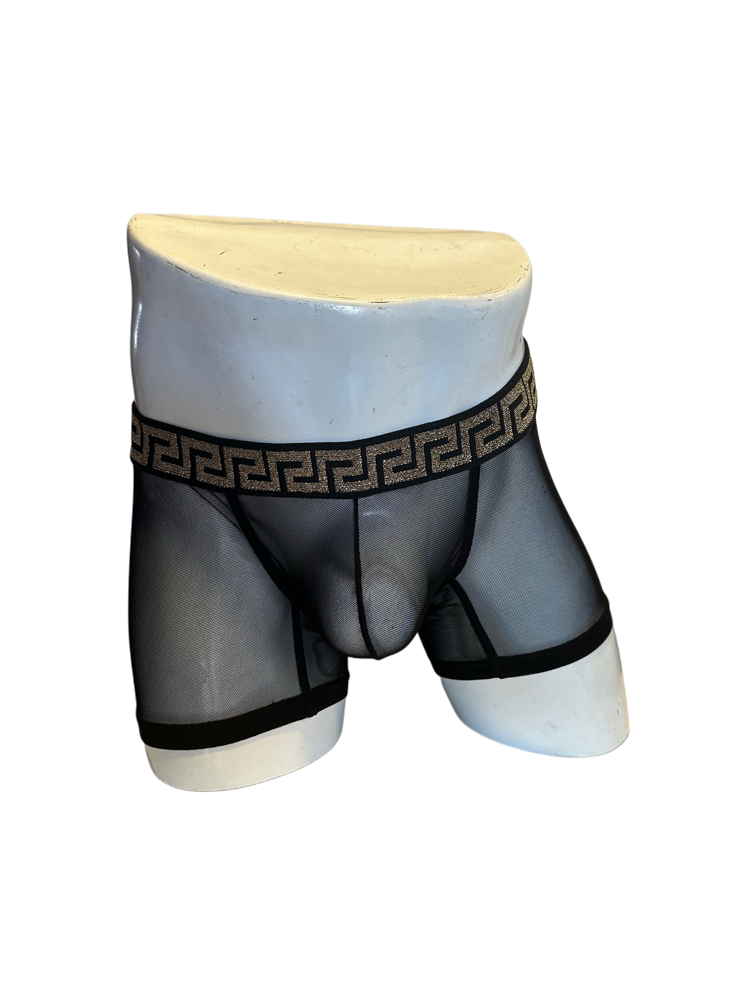 Boxer Mesh negro con Grecas