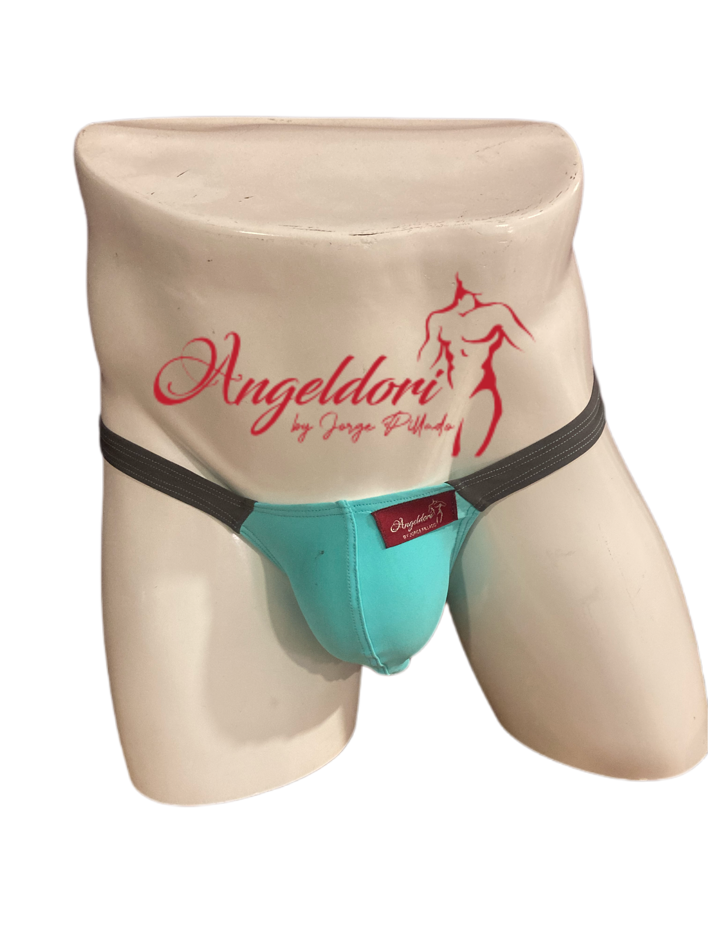Tanga Bulge Aqua con Gris