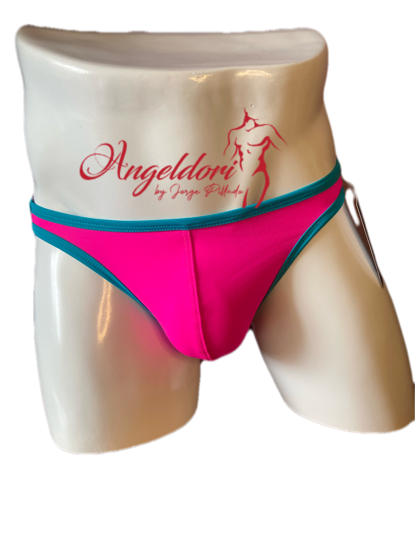 Tanga Rosa Neon con Bies