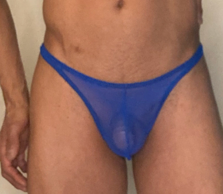 Tanga Mesh Azul Rey