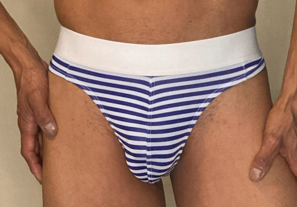 Tanga Marinero con Elastico en Blanco