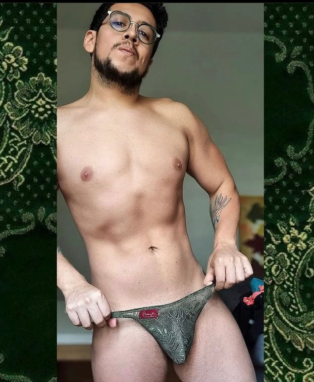 Tanga Encaje Verde Militar